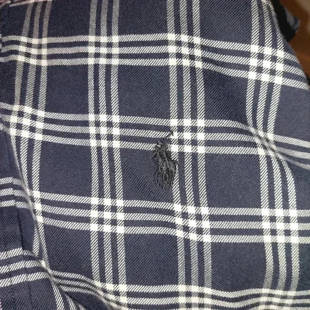 Ralph Lauren Classic Fit Shirt Mens Medium Blue Plaid Flannel Button Down - Picture 2 of 6